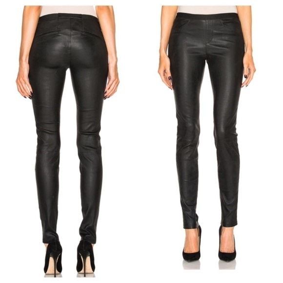Helmut Lang 100% Lamb Leather Skinny Pants - Picture 2 of 7